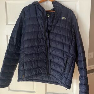blue Lacoste jacket